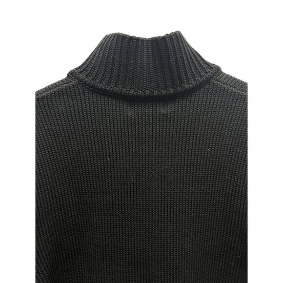 Express Black Heavy Knit Quarter Zip Sweater - Picture 6 of 6